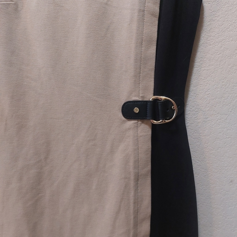Lauren Ralph Lauren Beige and Black Midi Dress - Picture 4 of 7